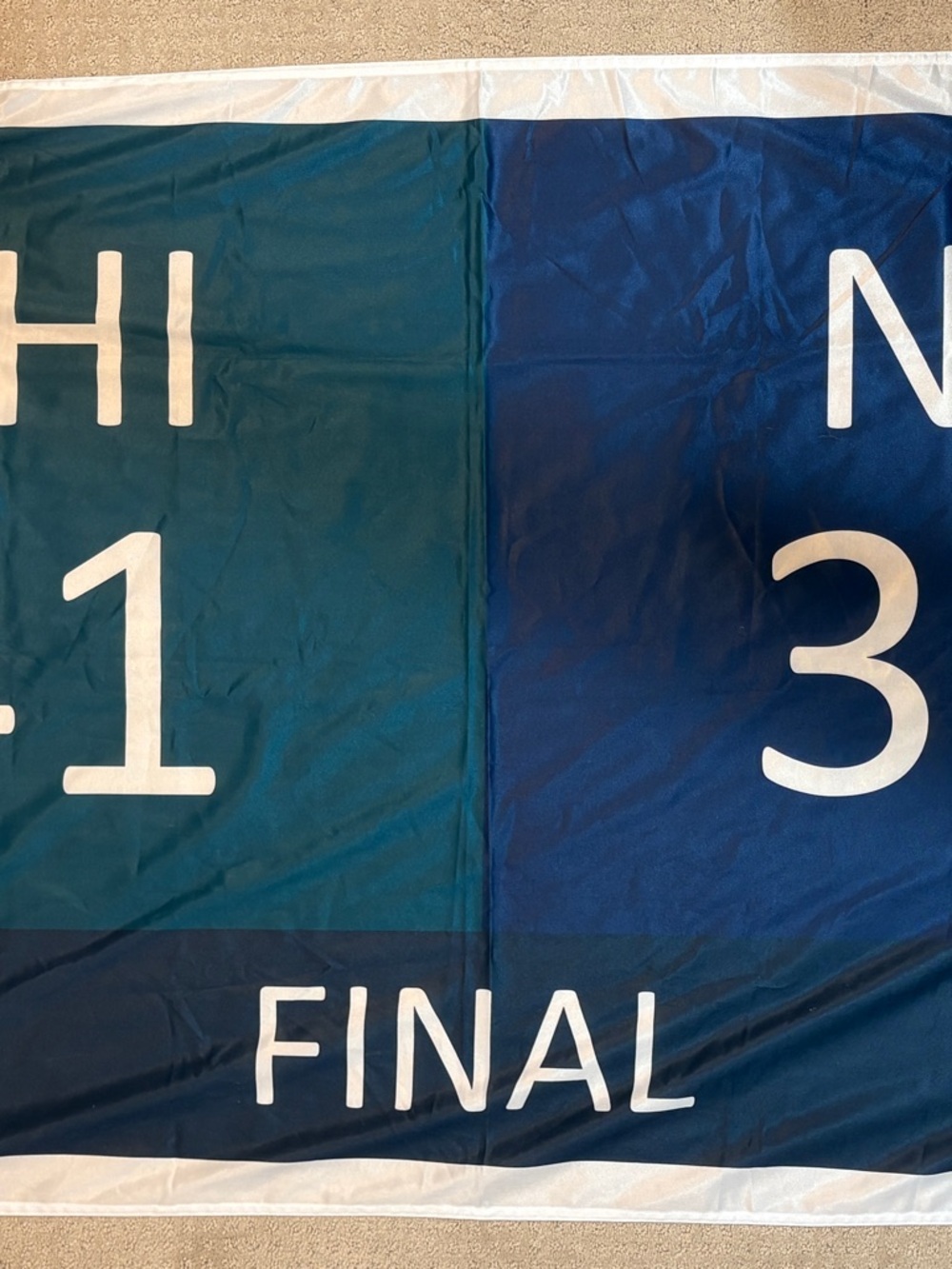 Barstool Sports Philly 41 - New England 33 Final Score Flag Banner 3' x 5'